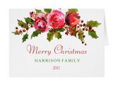 Design Your Own Christmas Card Red Berry Holy Leaf Christmas Card Zazzle Com Christmas