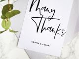 Design Your Own Thank You Card Modern Script Wedding Thank You Card Template Hand Lettered