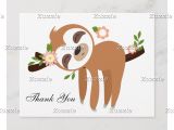 Design Your Own Thank You Card Sloth Cute Thank You Card Zazzle Com Cute Thank You