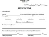 Detention Notice Template 8 Detention Notice Templates Free Sample Example format