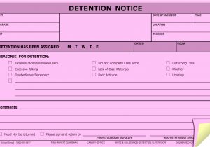 Detention Notice Template Detention Notice form Classroom Direct