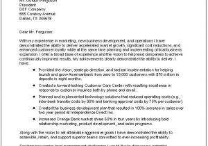 Developing A Cover Letter Cover Letter Business Development the Letter Sample
