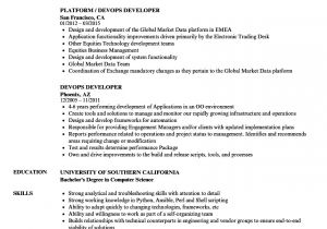 Devops Basic Resume Devops Developer Resume Samples Velvet Jobs