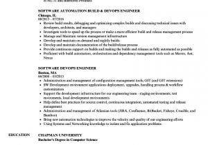 Devops Engineer Resume Sample Devops Engineer software Engineer Resume Samples