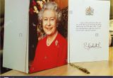 Diamond Wedding Anniversary Card From Buckingham Palace Queen Mother 100 Birthday Stockfotos Queen Mother 100