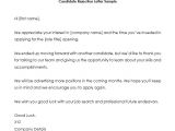 Did Not Get the Job Email Template Job Candidate Rejection Letter Samples 12 Best formats