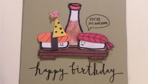 Diet Teachers Day Card Handmade Sushi Birthday Diy Card Geburtstagskarte Diy Gutschein