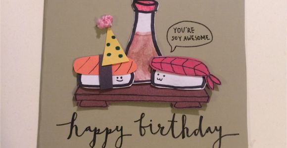Diet Teachers Day Card Handmade Sushi Birthday Diy Card Geburtstagskarte Diy Gutschein