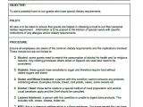 Dietary Requirements Email Template Dealing with Food Allergies and Special Dietary