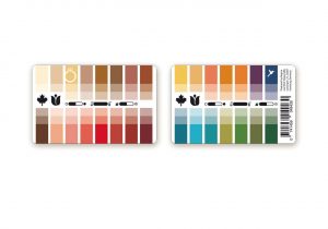 Different Types Of Paper Card Seasonal Color Palette Card with 30 Colors for Warm Autumn