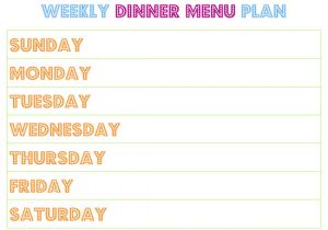 Dinner Menu Template for Home 30 Family Meal Planning Templates Weekly Monthly Budget