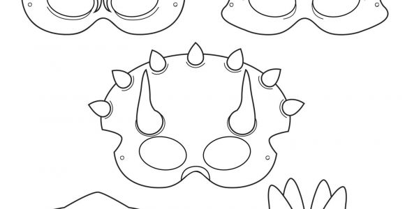 Dinosaur Mask Template Free Dinosaurs Printable Coloring Masks Dinosaur by