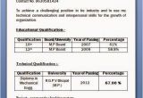 Diploma Fresher Resume format Download In Ms Word Mechanical Diploma Resume format for Freshers