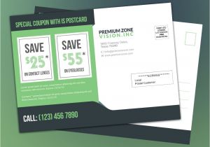 Direct Mail Flyer Template Every Door Direct Mail for Eye Vision Product Marketing