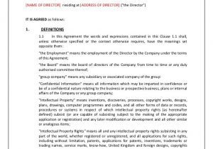 Director Employment Contract Template Directors Service Contract Tcw