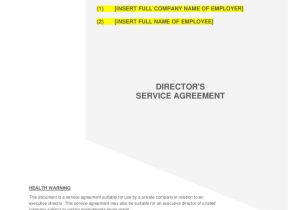 Directors Service Contract Template Things to Always Check before Signing An Employment