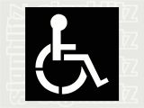 Disabled Parking Template Disabled Parking Ramp Access Wheelchair Symbol