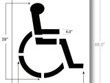 Disabled Parking Template New Jersey Handicap Parking Stencil In Stock Low Price