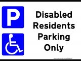 Disabled Parking Template Printable Disabled Parking Sign Free Template for