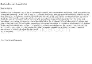 Discount Email Template Discount Request Letter Template