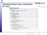 Dissemination Plan Template Haivisio Training Course 1