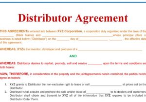 Distribution Proposal Template Exclusive Distribution Agreement Template Free Download