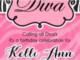 Diva Invitation Templates Diva Invitation Template 15 00 Www Facebook Com