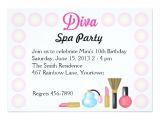 Diva Invitation Templates Diva Spa Birthday Party Invitations Zazzle