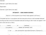 Divorce Affidavit Template Free British Columbia Affidavit Desk order Divorce form
