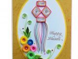 Diwali Greeting Card Handmade Easy Handcrafted Emotions Handmade Quilled Diwali Greeting Card