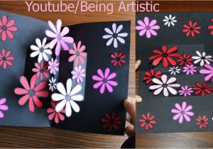 Diy 3d Flower Pop Up Card Easy Way to Make Flower Pop Up Card 12 Paper Crafts Handmade