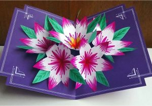 Diy 3d Flower Pop Up Card Making A 3d Flower Pop Up Card Easy and Simple Steps