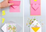 Diy 3d Pop Up Card 3d Paper Pop Up Heart Tutorial How to Diy with Envelope
