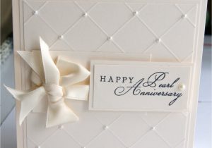 Diy Anniversary Card for Husband Pearl Anniversary Card with Images Wedding Anniversary