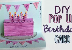 Diy Cake Pop Up Card for Birthday Diy Pop Up Birthday Card D