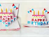 Diy Cake Pop Up Card for Birthday Handmade Birthday Greeting Card Diy Birthday Pop Up Card