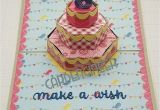 Diy Cake Pop Up Card for Birthday Karen Burniston Cake Pop Up Birthday Cards Diy Birthday
