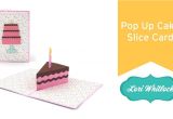 Diy Cake Pop Up Card for Birthday Pop Up Cake Slice Card Pop Up Cards Cake Slice Cake Card