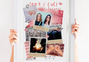Diy Card for Your Best Friend Personalised Best Friends Photo Collage Print