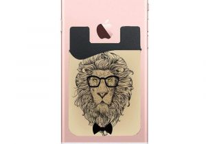 Diy Card Holder for Phone Amazon Com Indie Lion Character Portrait with Glasses and