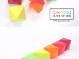 Diy Favor Boxes Templates Diy Diamond Gift Boxes with Free Printable Octahedron