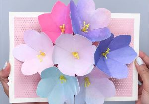 Diy Flower Bouquet Pop Up Card 85 Best Paper Pop Ups Floral Images In 2020 Paper Pop