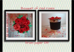 Diy Flower Bouquet Pop Up Card Kako Napraviti Buket Ruza Od Papira U Kutiji Diy How to Make A Bouquet Of Roses From Paper