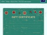 Diy Gift Certificate Template Christmas Gift Certificate Templates 21 Psd format