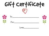 Diy Gift Certificate Template Homemade Gift Certificate Ideas to Give to A Grandparent