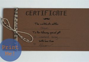 Diy Gift Certificate Template the Petit Cadeau Printable Gift Certificates for Men