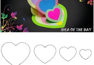 Diy Heart Pop Up Card Diy Triple Heart Easel Card Tutorial This Template for