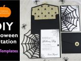 Diy Invitation Card for Birthday Diy Halloween Invitation Card Cobweb Invitations Using the Cricut