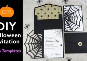 Diy Invitation Card for Wedding Diy Halloween Invitation Card Cobweb Invitations Using the Cricut