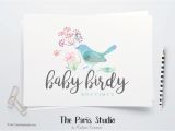 Diy Logo Design Templates Diy Instant Download Watercolor Floral Bird Logo Photoshop